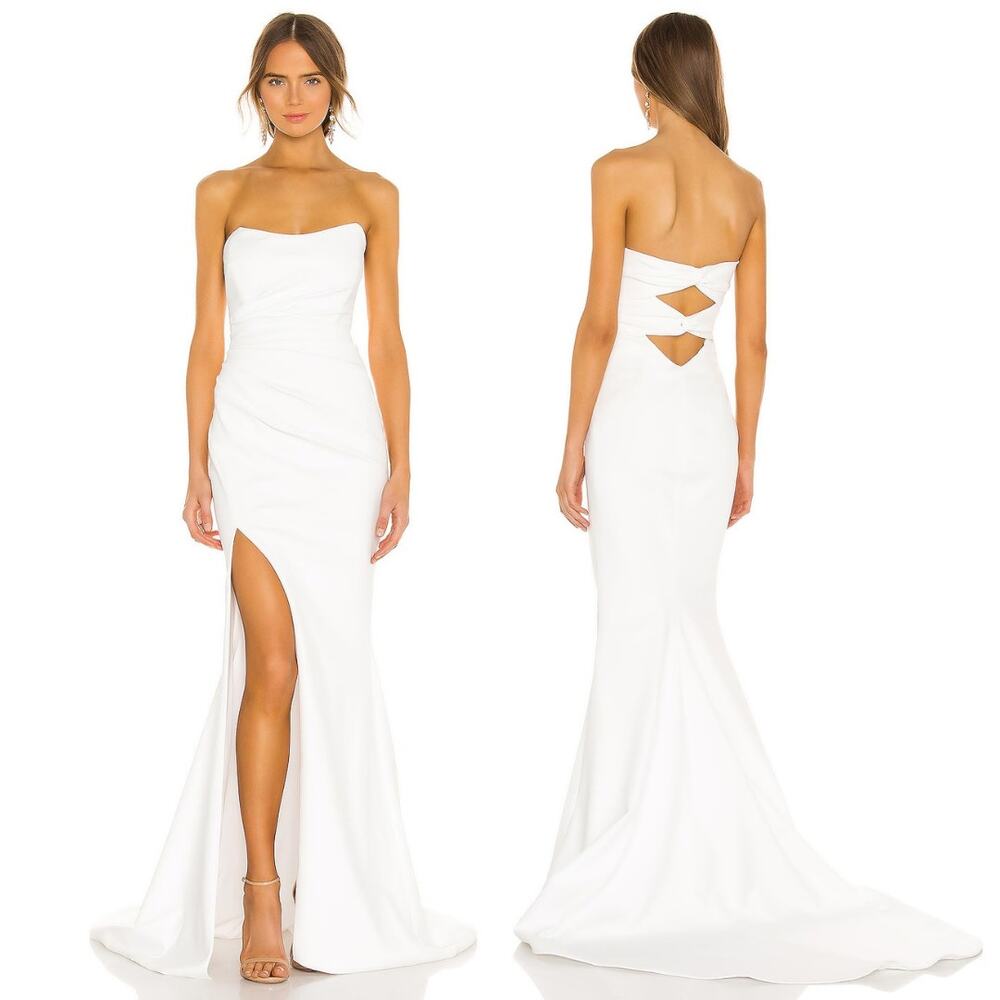 Katie May Noel & Jean Divinity Gown Maxi Strapless Formal Bridal Wedding Party S